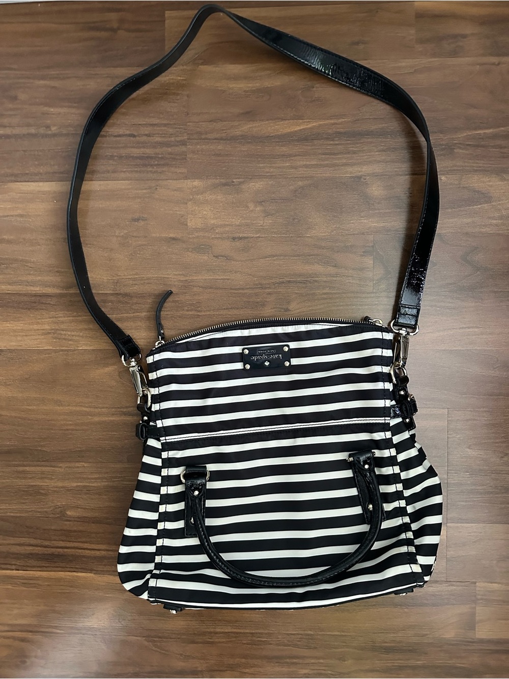 Kate Spade New York Nylon Stripe Leslie Satchel